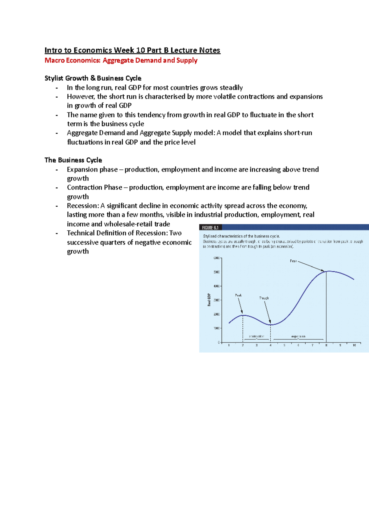 E. Week 10 Part B Lecture Notes - Intro to Economics Week 10 Part B ...