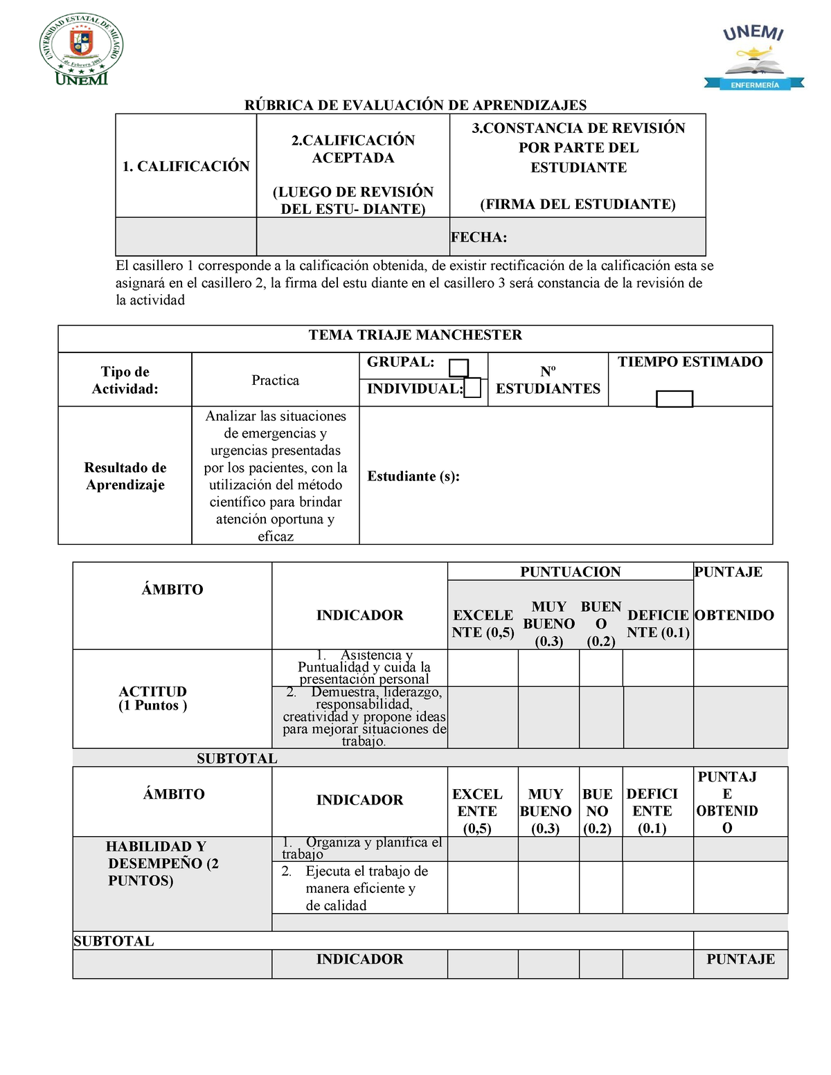 Rúbrica DE Evaluación DE Aprendizajes S3 - RÚBRICA DE EVALUACIÓN DE ...