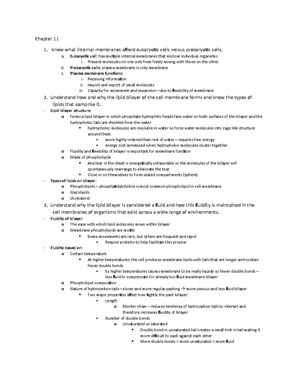 Essential Cell Biology Ch 11-14 - Chapter 11 1. Know what internal ...