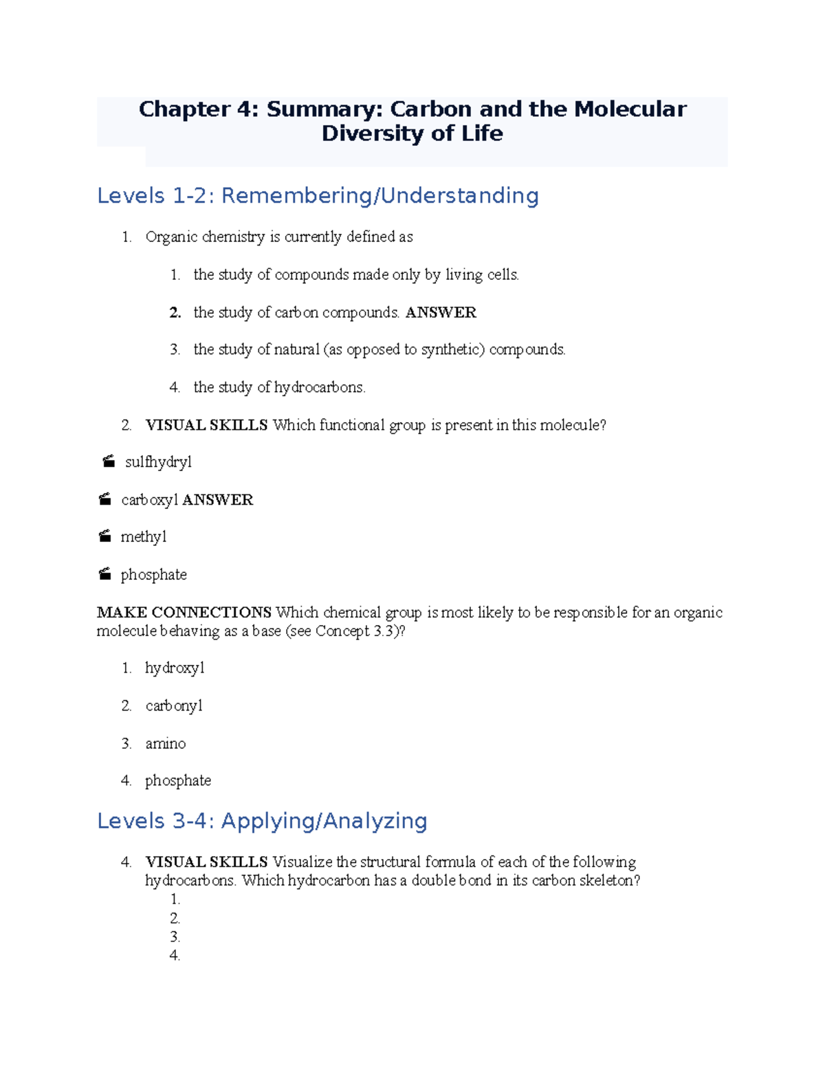 biol-1201-chap-4-quiz-answers-chapter-4-summary-carbon-and-the