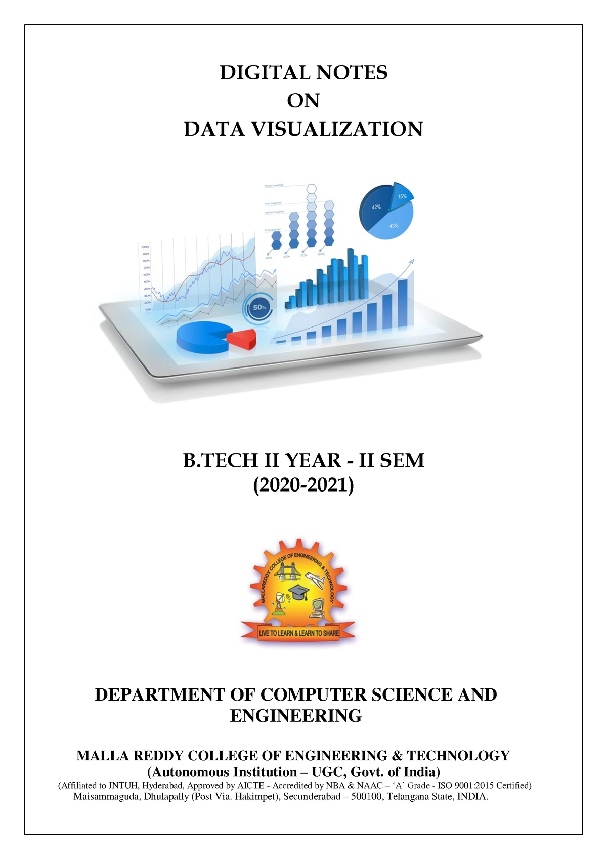 DATA Visualization(R18) - DIGITAL NOTES ON DATA VISUALIZATION B II YEAR ...