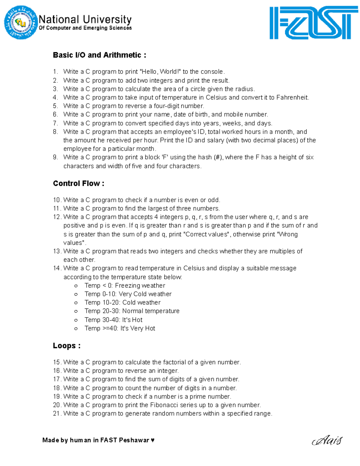 PF Basic Questions - These are Programming fundamentals notes - Basic I ...