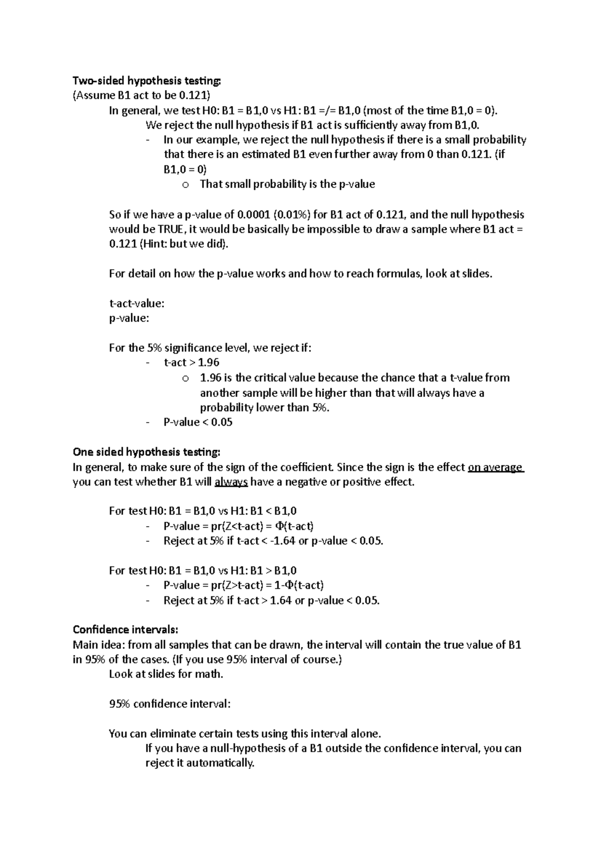 hypothesis testing in simple regression model slideshare