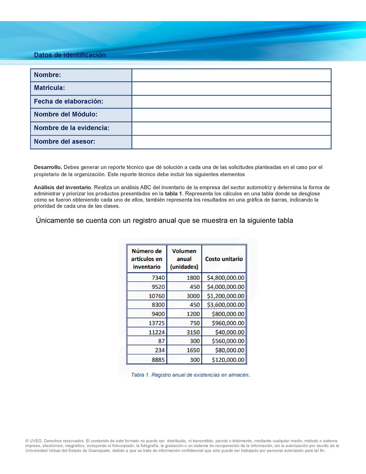 Ea2 Administacion De Inventarios Datos De Identificación Nombre Matrícula Fecha De 9006