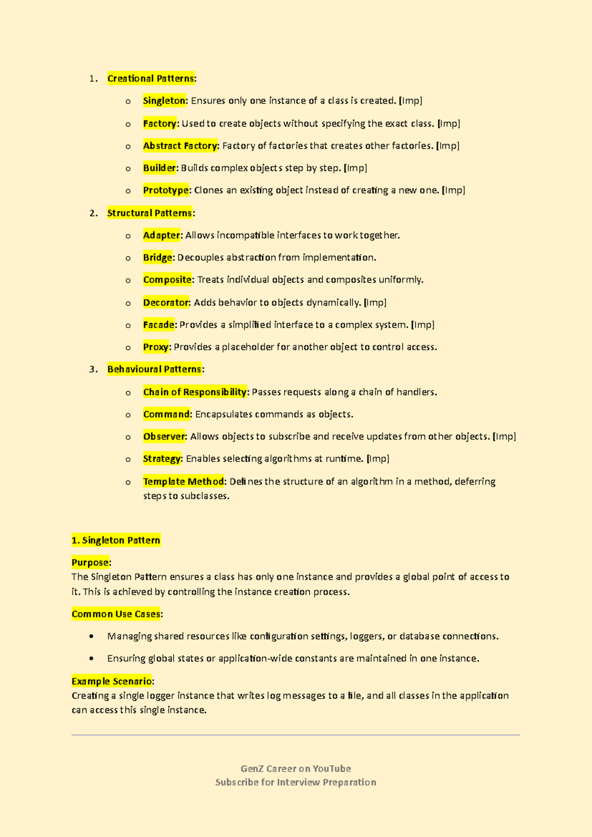 Step 5 Java Design Patterns - Java Programming - MU - Studocu