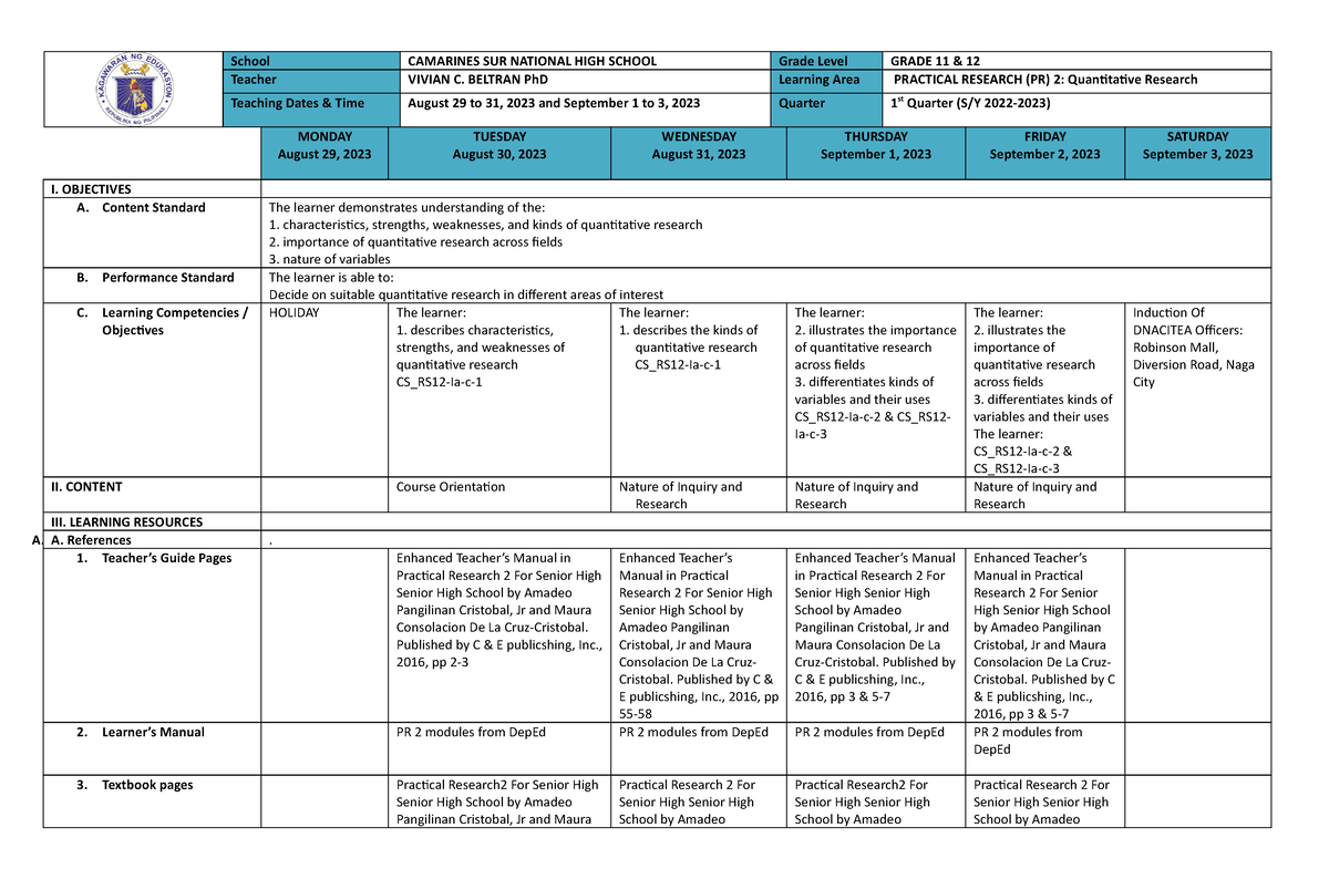 DLL PR 2 SY 2022 2023 Practical Research 2 School CAMARINES SUR   Thumb 1200 785 