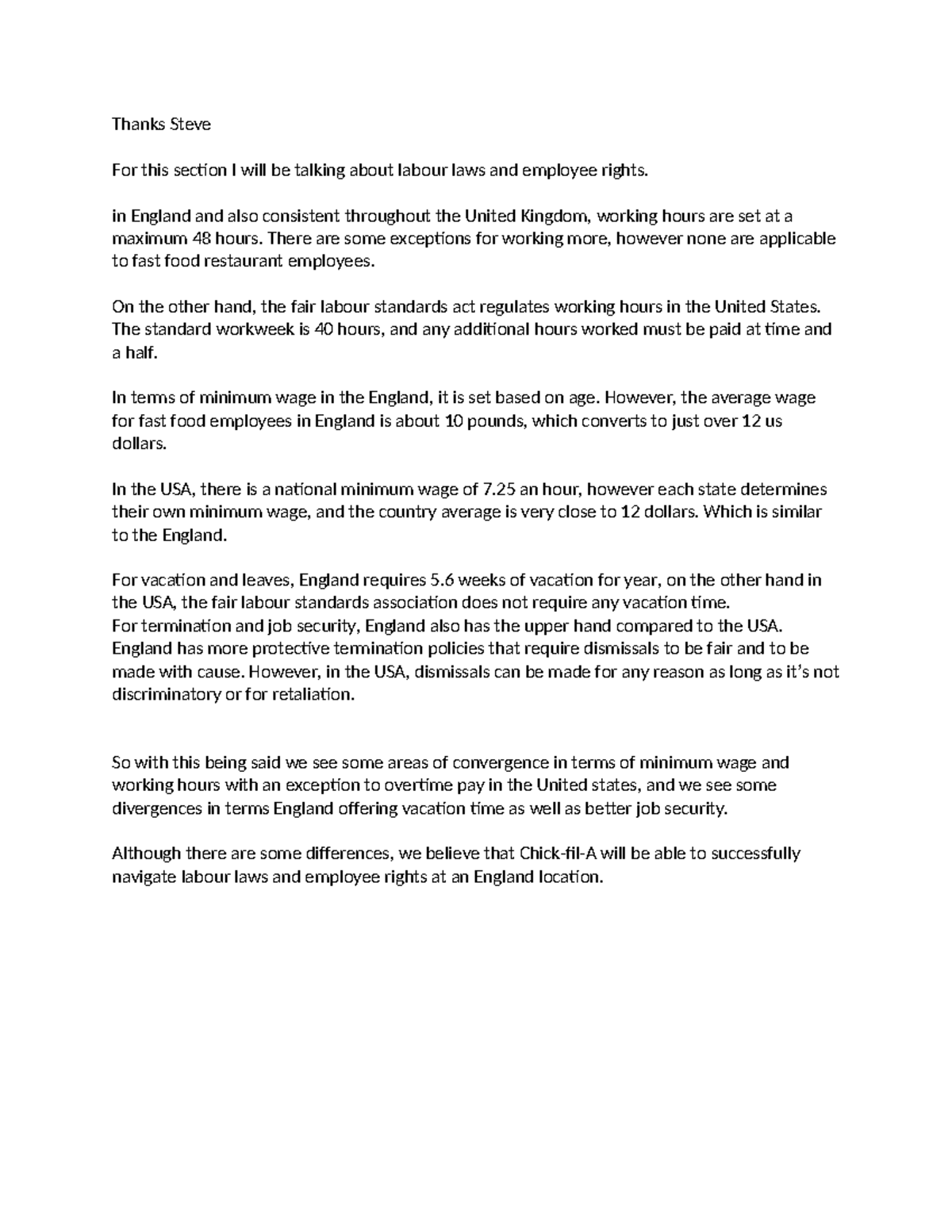 Script for talking publicly - Thanks Steve For this section I will be ...