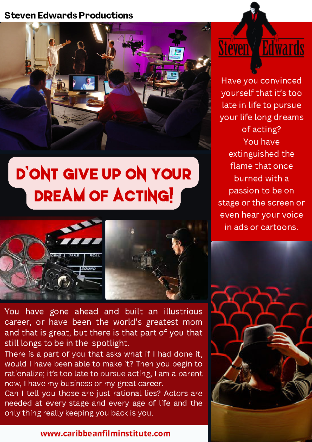 Dont give up on your Acting Dreams - You have gone ahead and built an ...