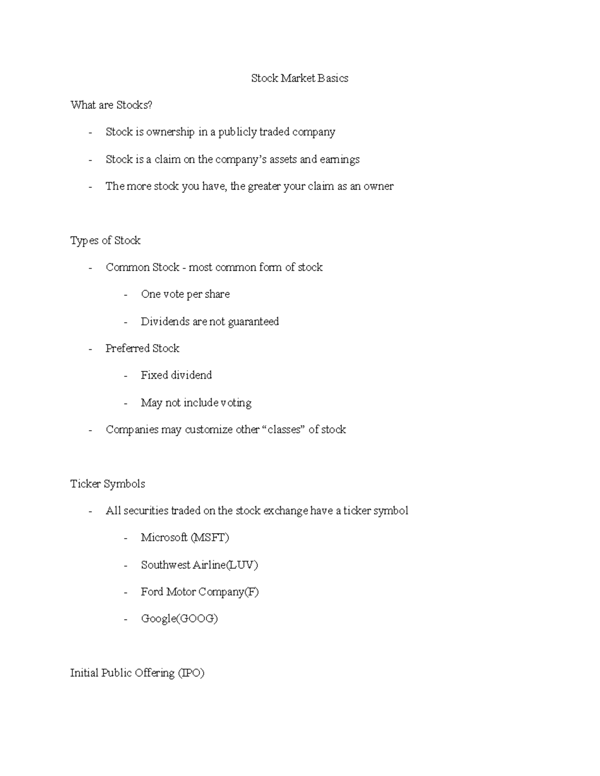 stock-market-notes-stock-market-basics-what-are-stocks-stock-is