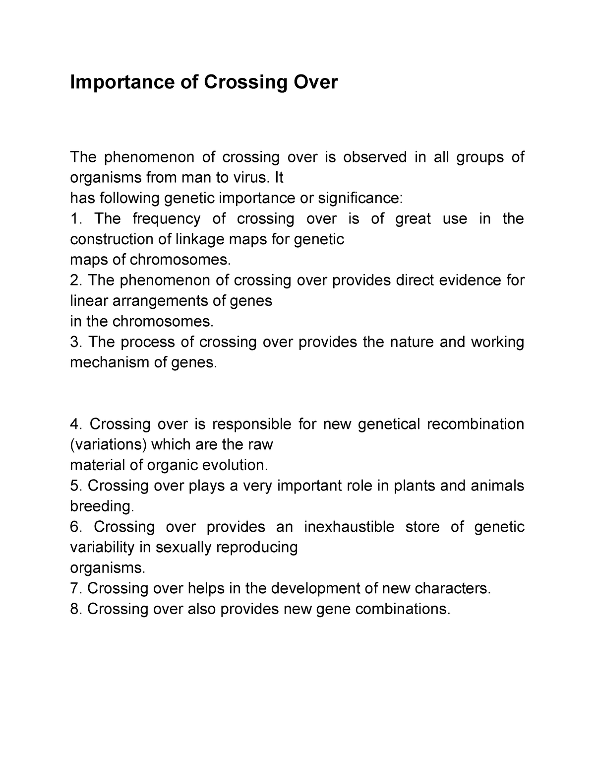 importance-of-crossing-over-genitics-importance-of-crossing-over