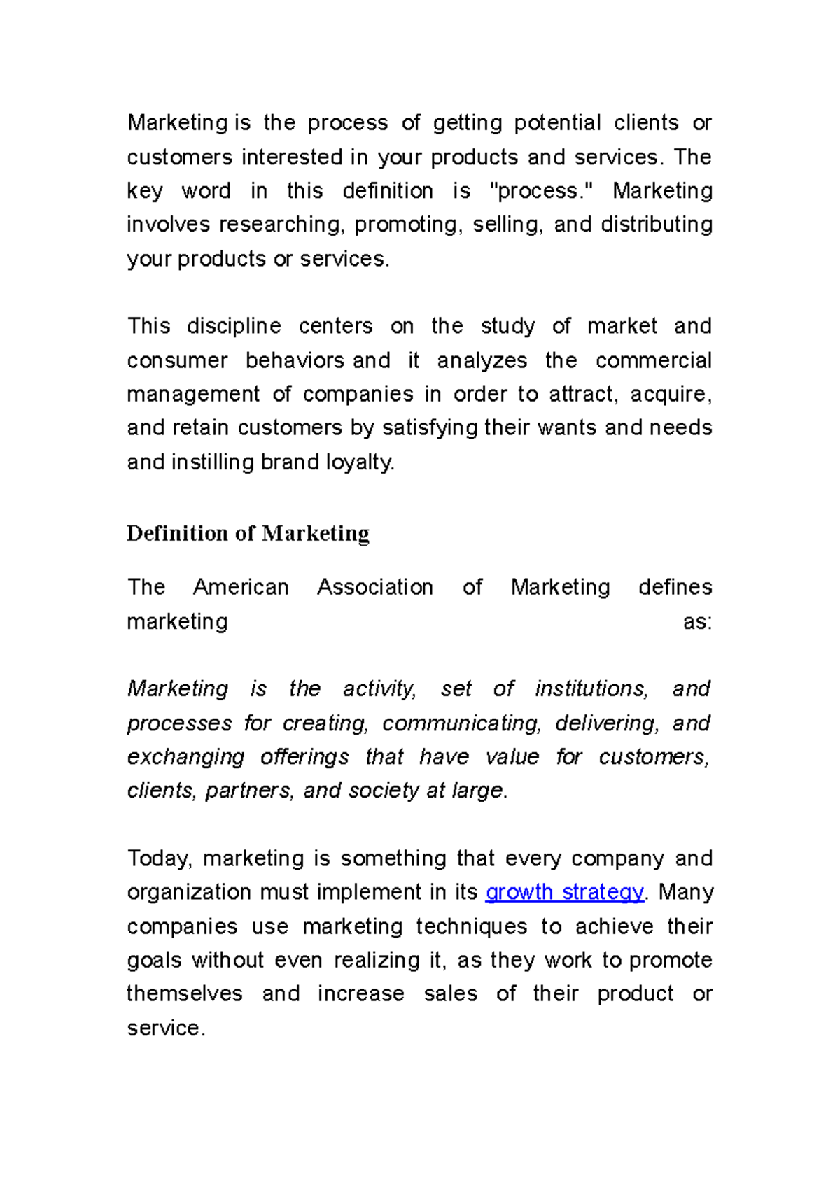 Marketing 4.0 unit 1 - Marketing is the process of getting potential ...