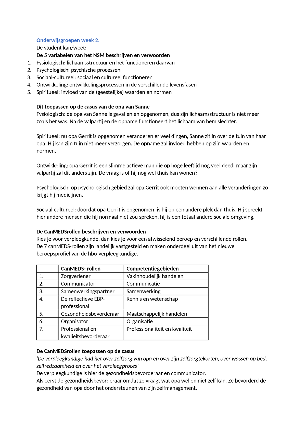 OWG Doelen Blok 1.docx Uitwerkingen - Onderwijsgroepen Week 2. De ...