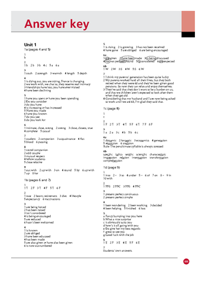 Student's Book Answer Key - Upper Intermediate Student’s Book Answer ...