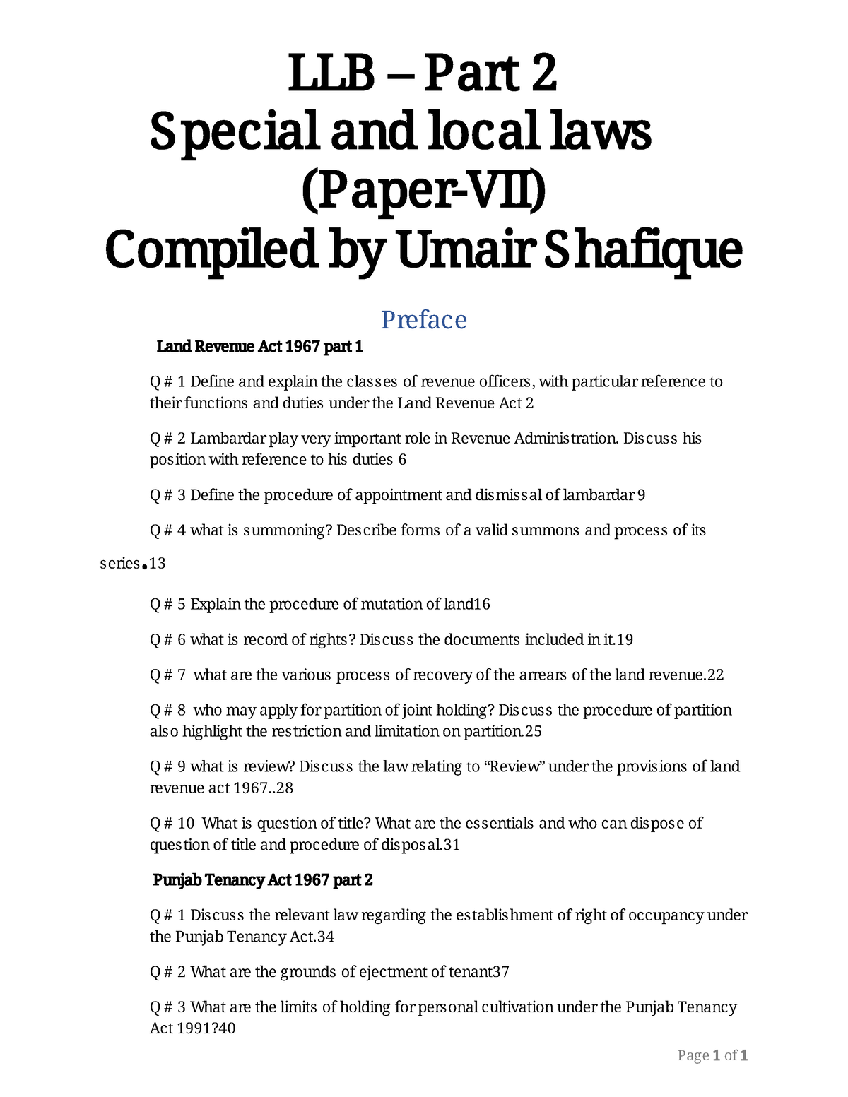 vii-special-and-local-laws-1-l-l-b-p-a-r-t-2-s-p-e-c-i-a-l-a-n-d-l