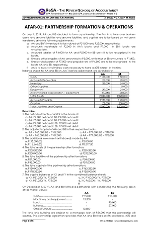 AFAR-01 (Partnership Formation & Operations) - ReSA - THE REVIEW SCHOOL ...