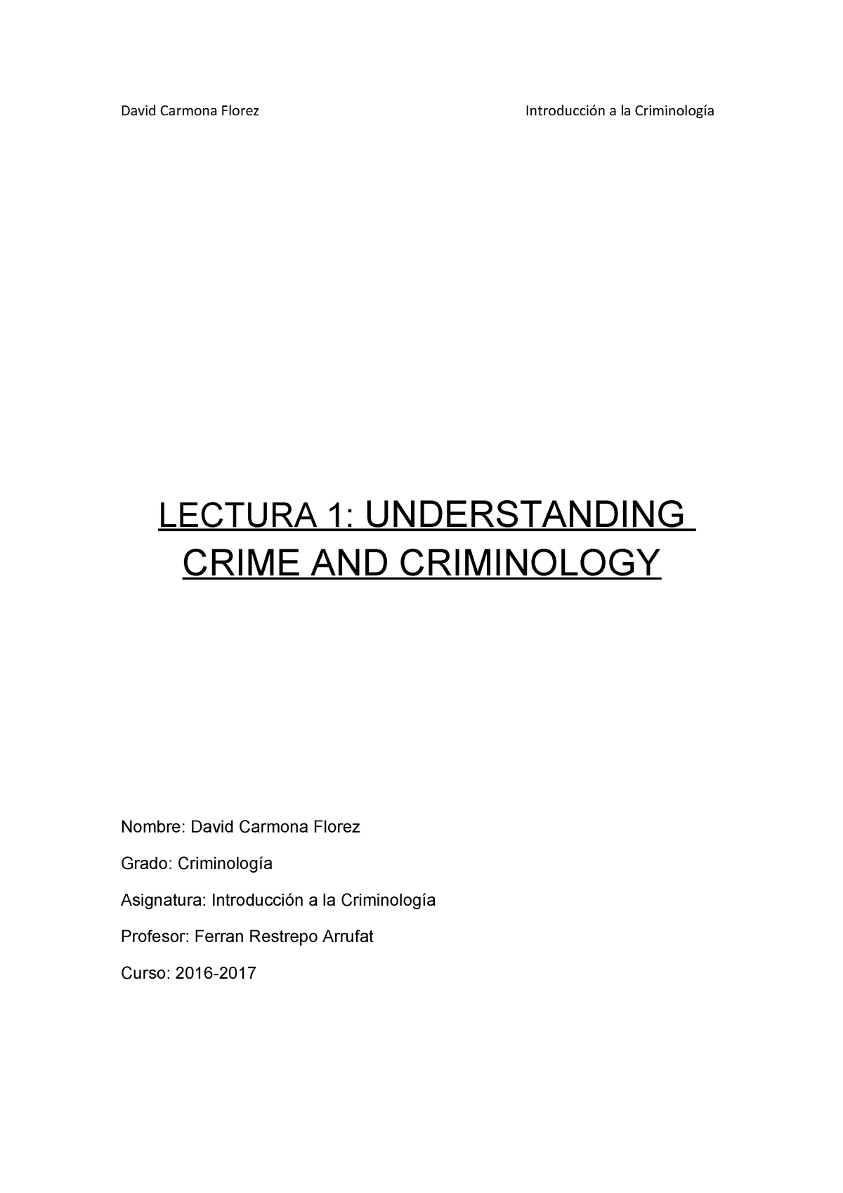 possible thesis title for criminology