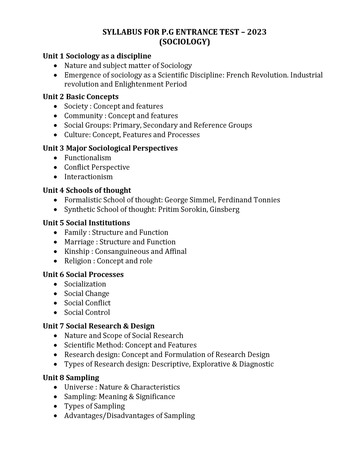 1332 - Summary B.Pharm (Practice) - SYLLABUS FOR P ENTRANCE TEST – 2023 ...