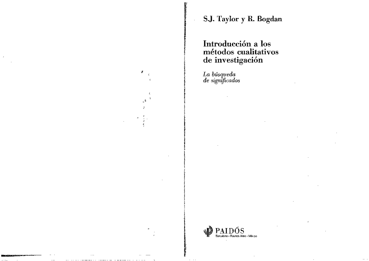 Introducción a los métodos cualitativos de investigación - 1 A ,- S