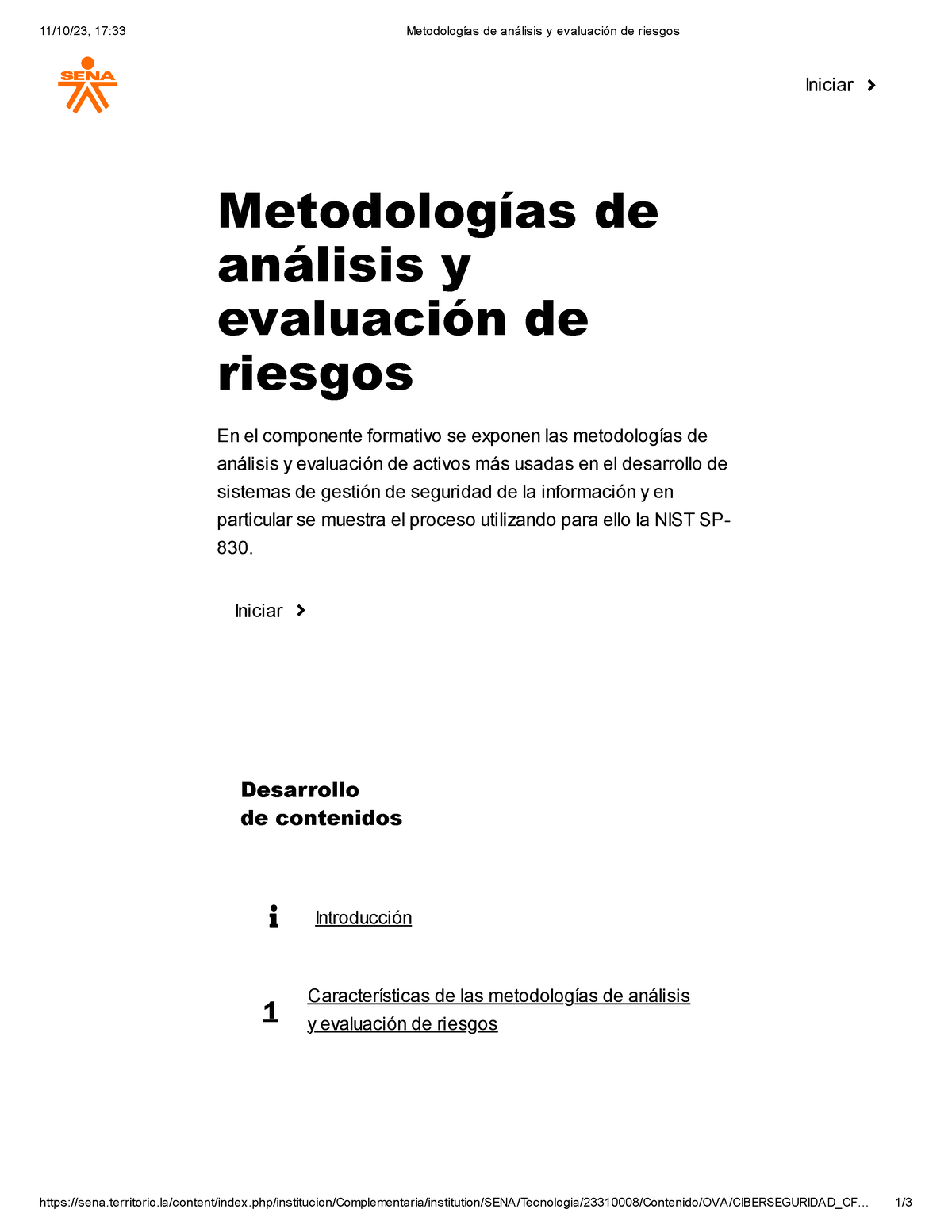 Metodologías De Análisis Y Evaluación De Riesgos - - Studocu