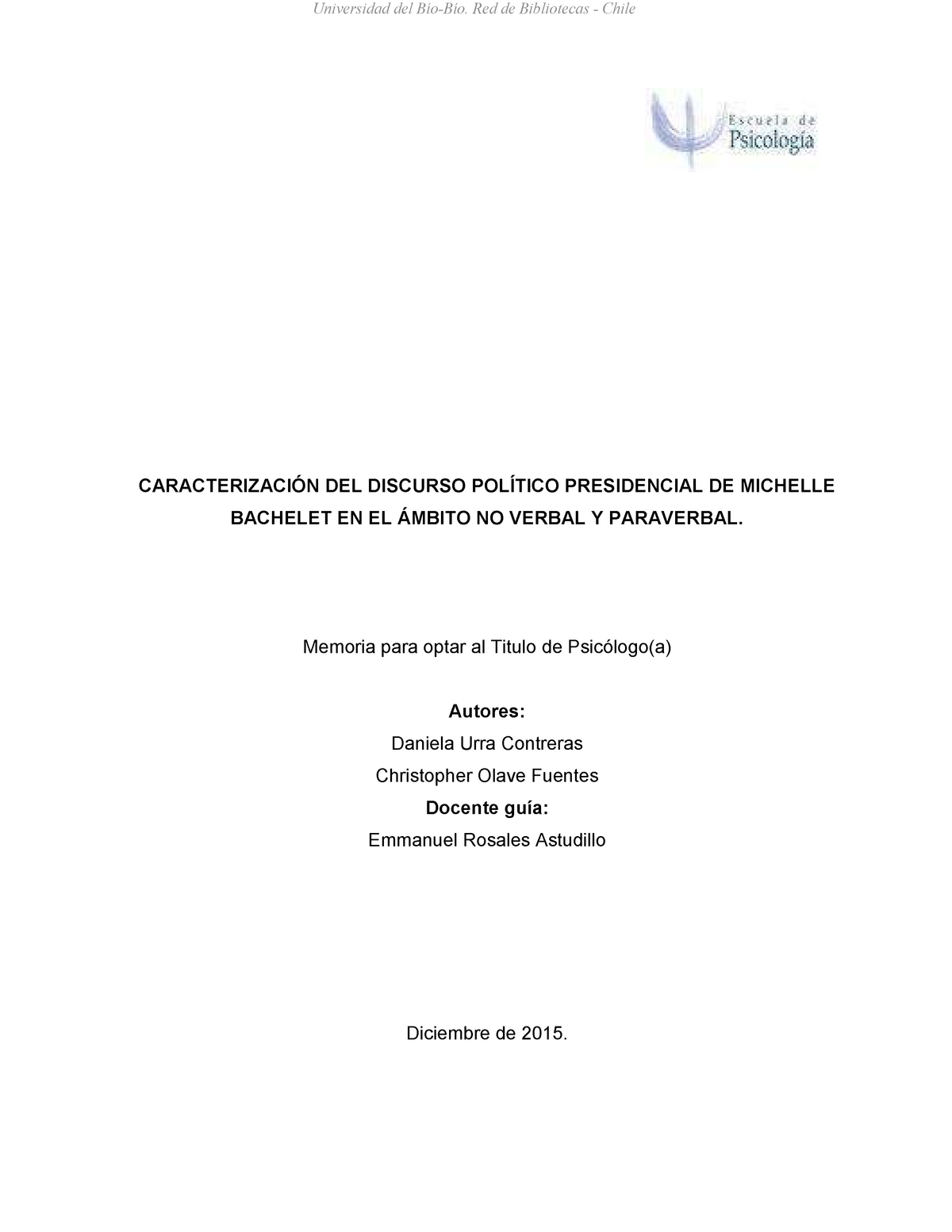 Chile - Caracterización DEL Discurso Político DE Michelle Bachelet ...