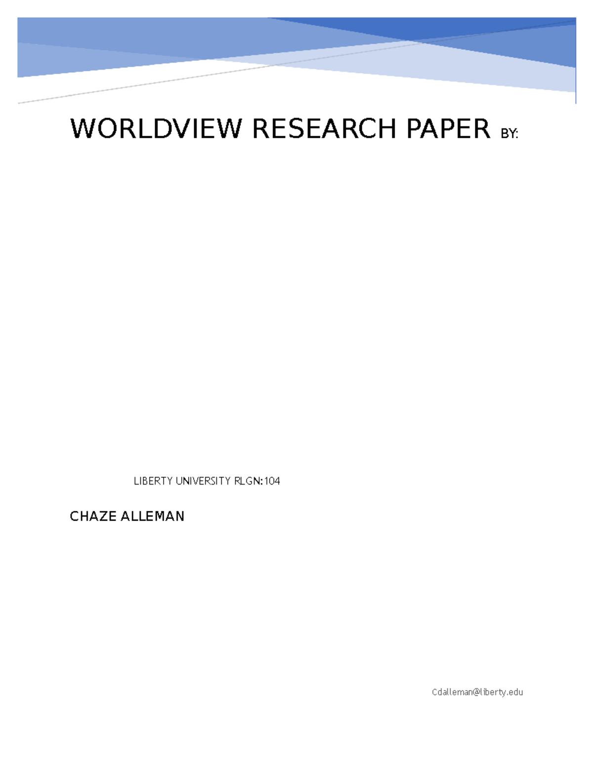 worldview research papers