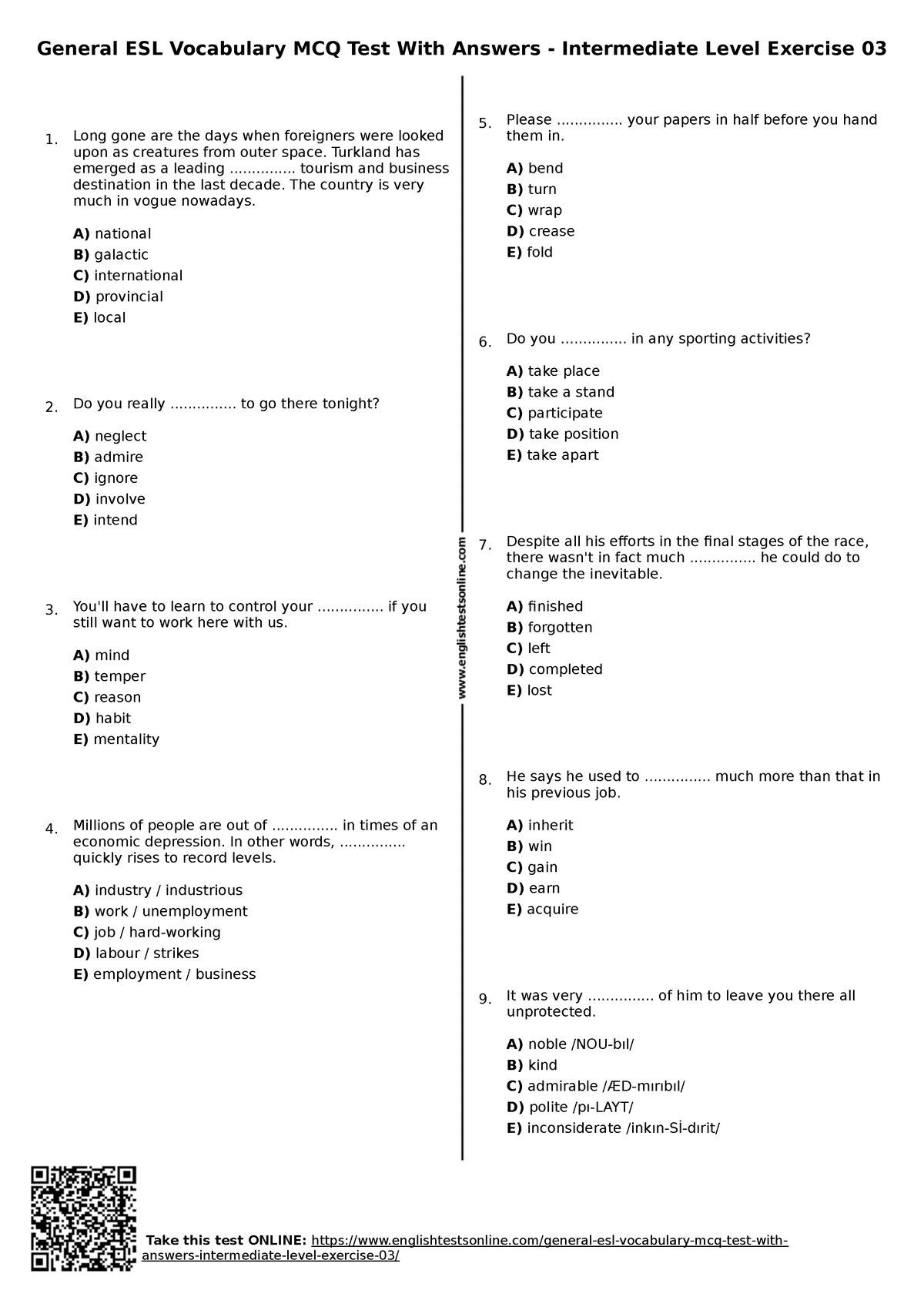 657 general-esl-vocabulary-mcq-test-with-answers-intermediate-level ...