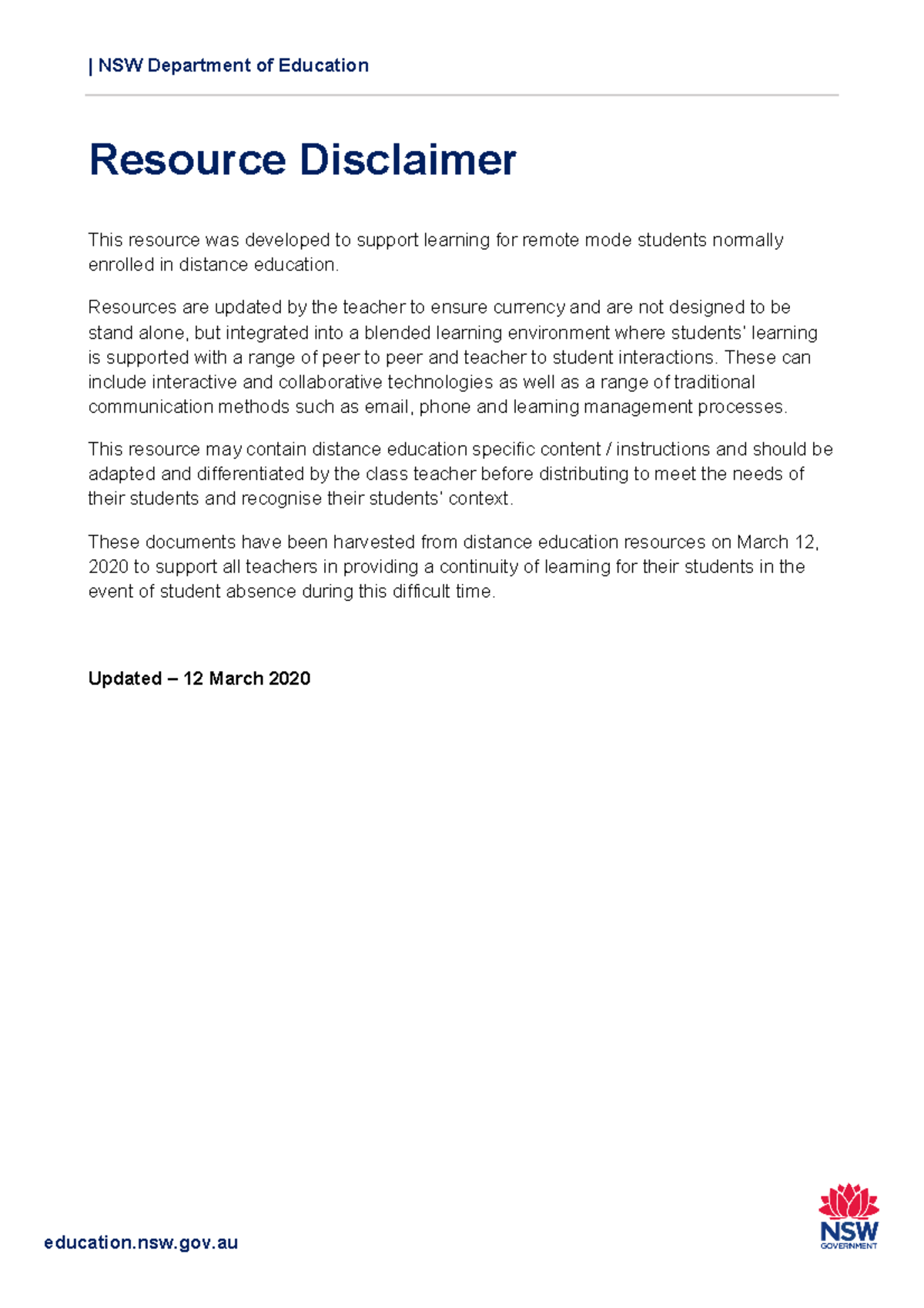 U2 Management Approaches - | NSW Department of Education education.nsw ...