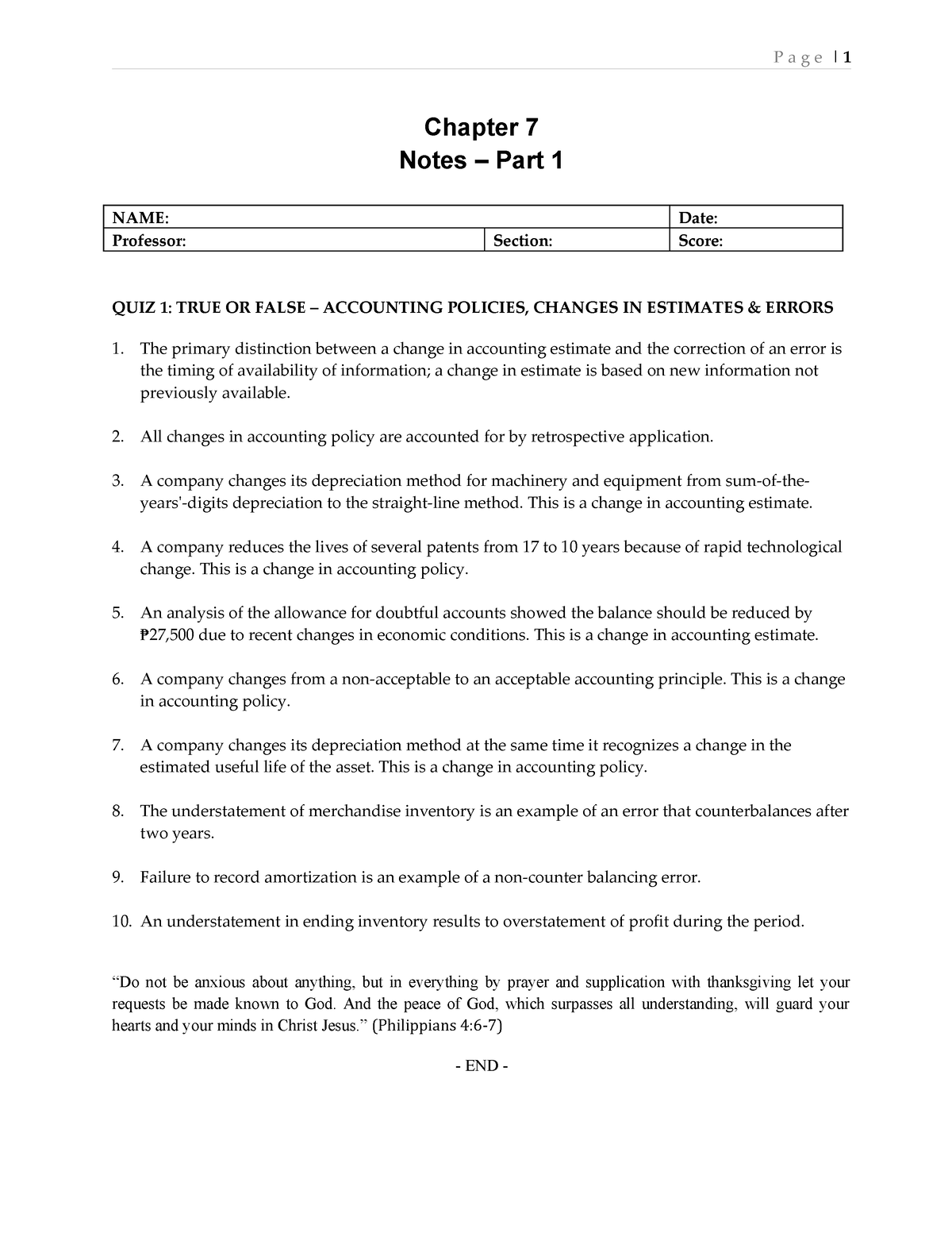 Quiz-chapter-7-notes-part-1 - Chapter 7 Notes – Part 1 NAME: Date ...