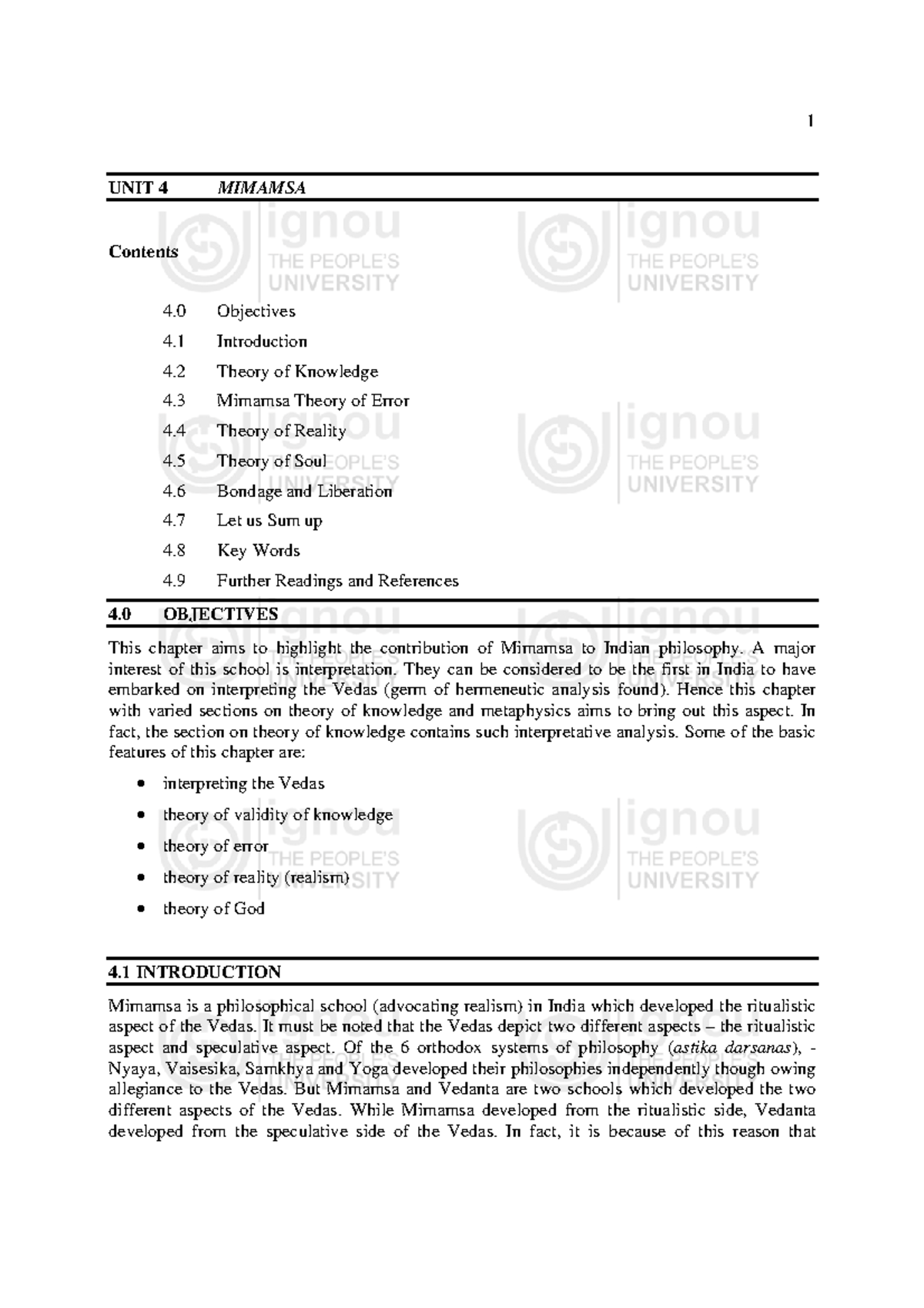 Mimamsa dharma concept - UNIT 4 MIMAMSA Contents 4 Objectives 4 ...