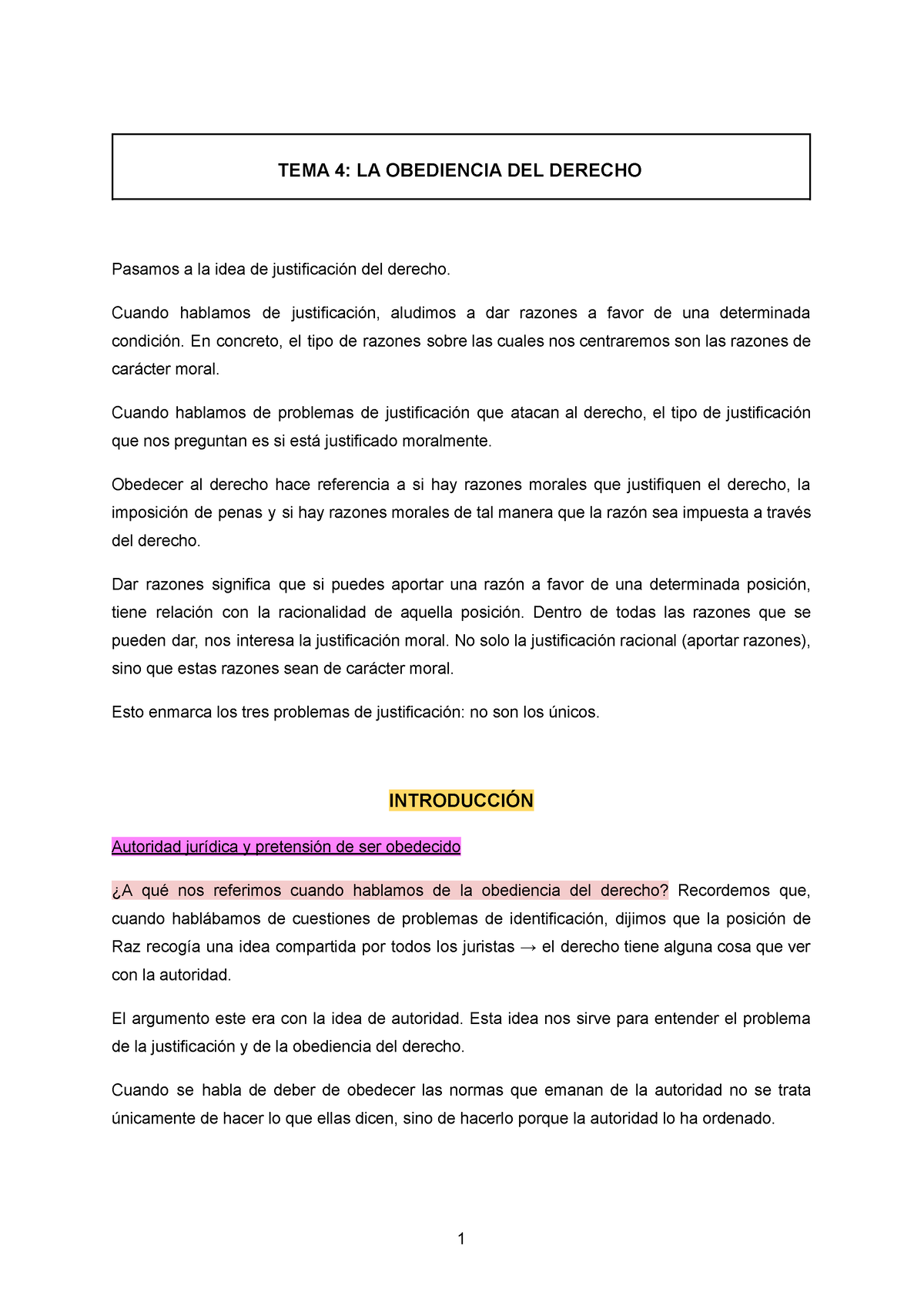 TEMA 4: LA OBEDIENCIA DEL DERECHO - TEMA 4: LA OBEDIENCIA DEL DERECHO ...