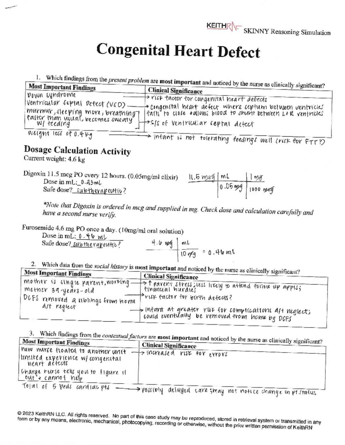 keith rn heart failure case study answers