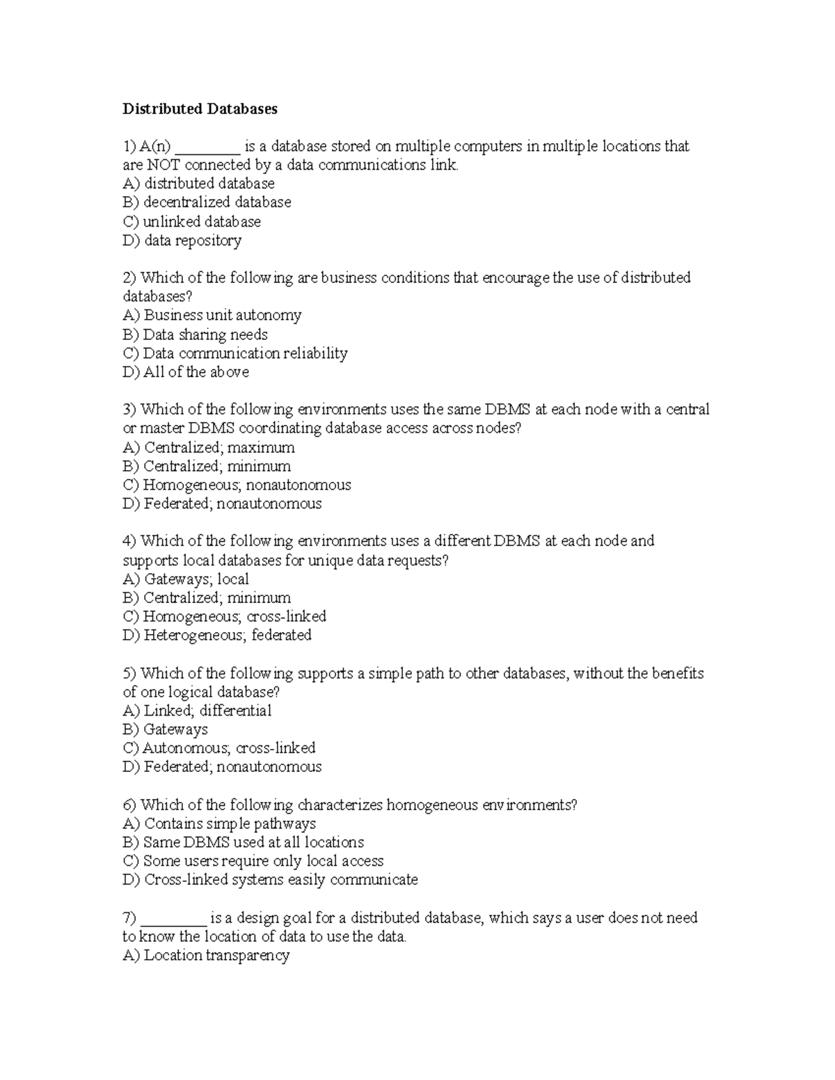 9A - homework assignment database modern management 9A - Distributed ...
