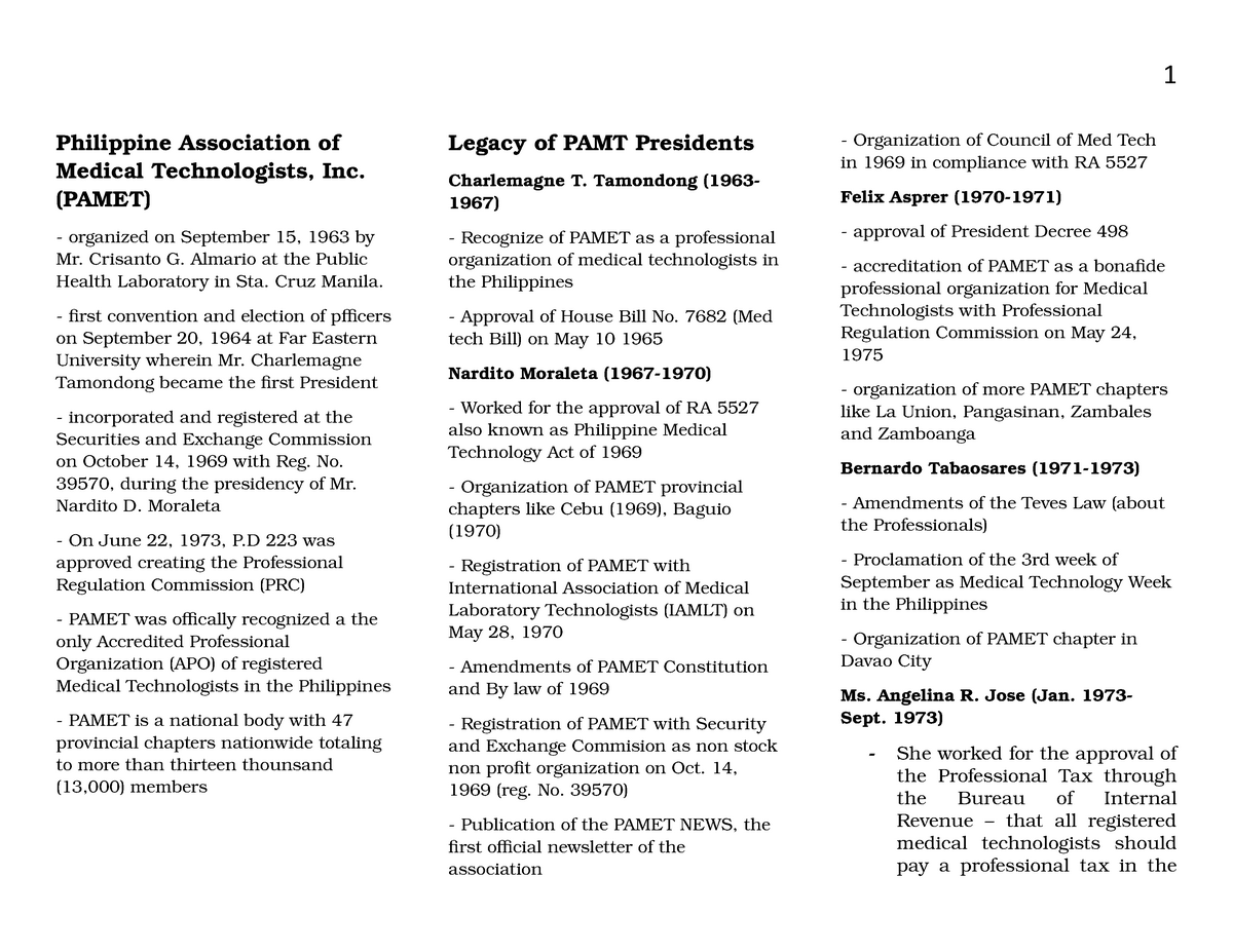 essay about medical technology in the philippines