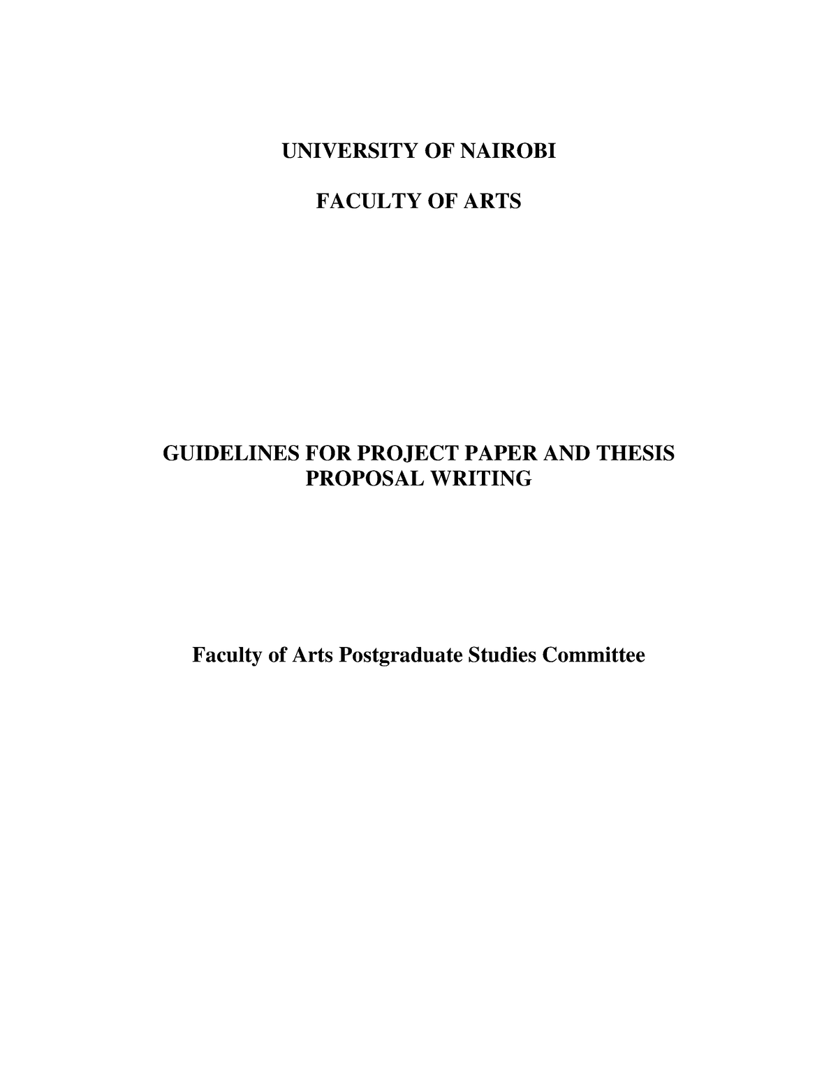 university of nairobi research proposal guidelines