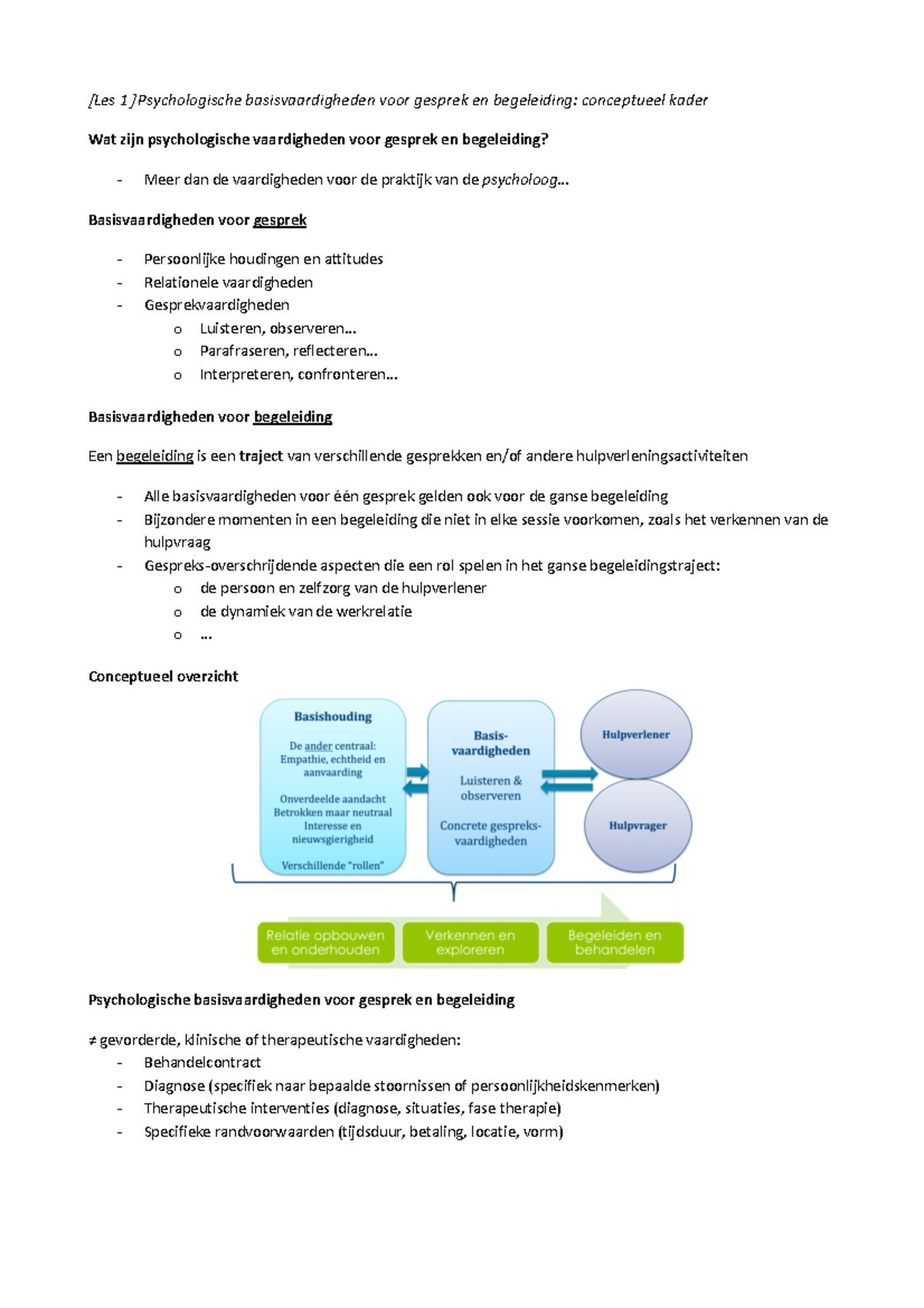 (1) Inleiding En Conceptueel Kader - [Les 1 ] Psychologische ...