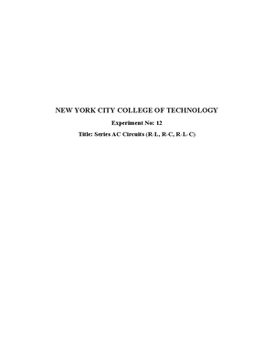 EMT-1150 Lab #7 - series-parallel circuit - Lab experiment 6 ...