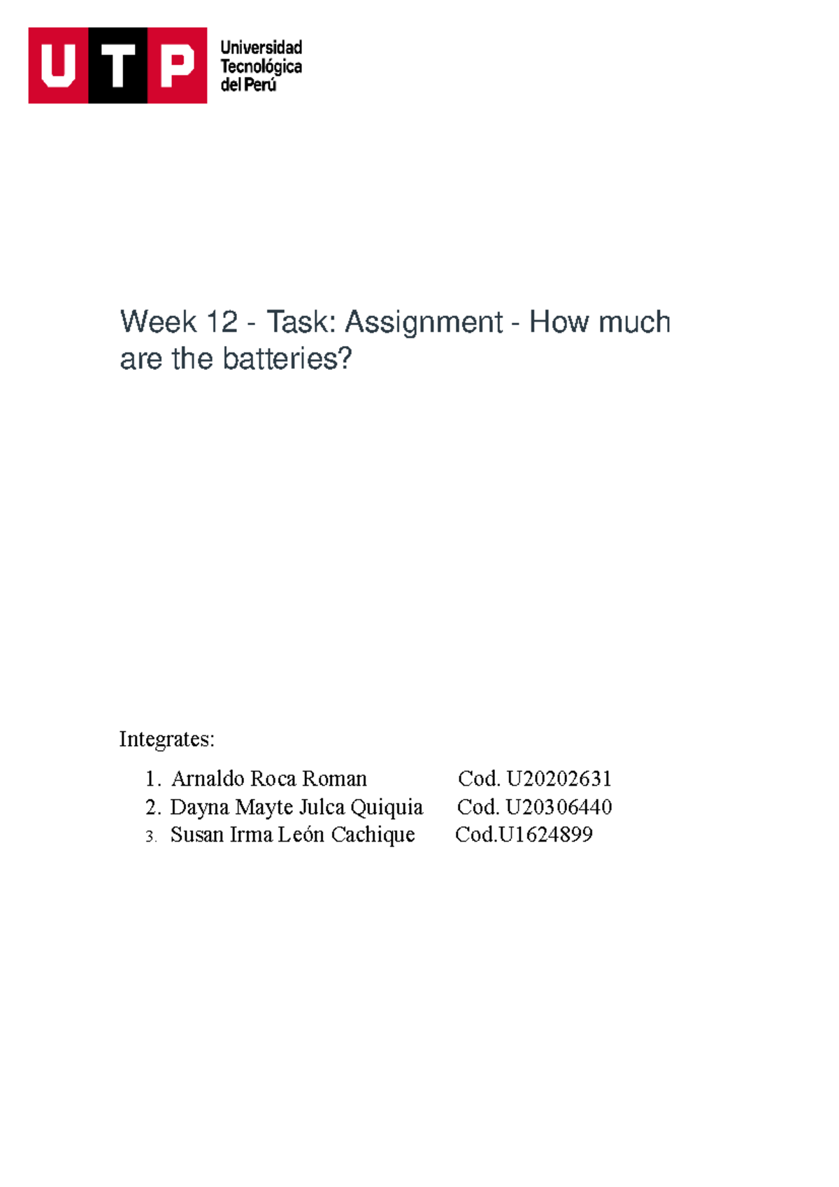 task assignment how much are the batteries