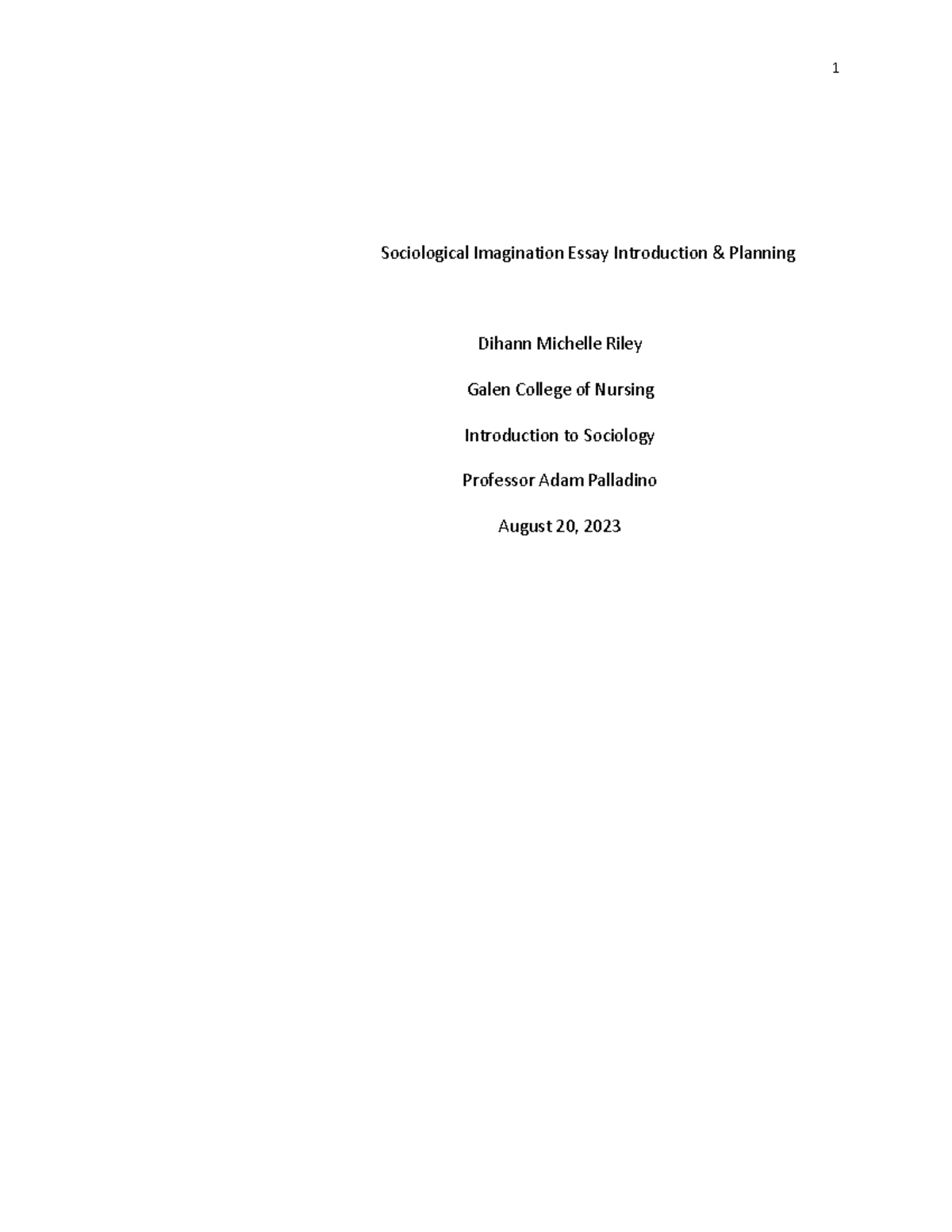 sociological imagination essay introduction & planning