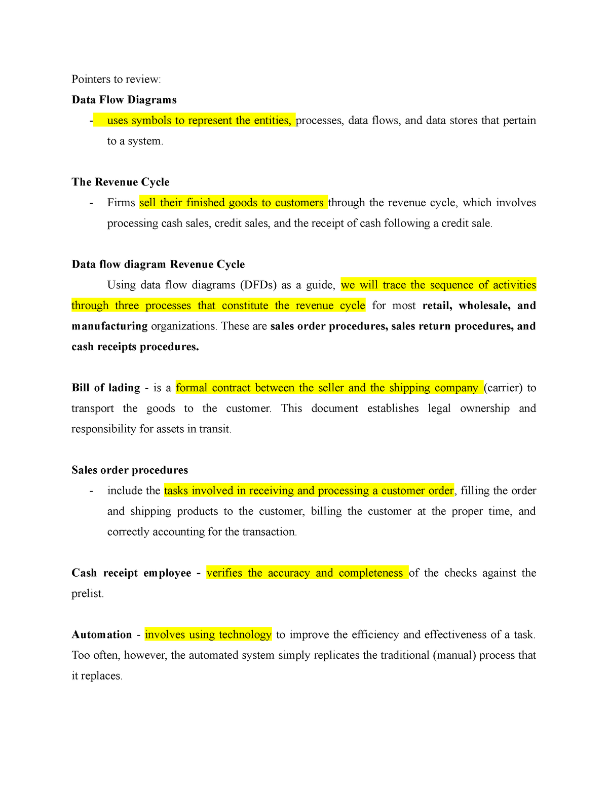 AIS Midterms Reviewer - Data Flow Diagrams Uses Symbols To Represent ...