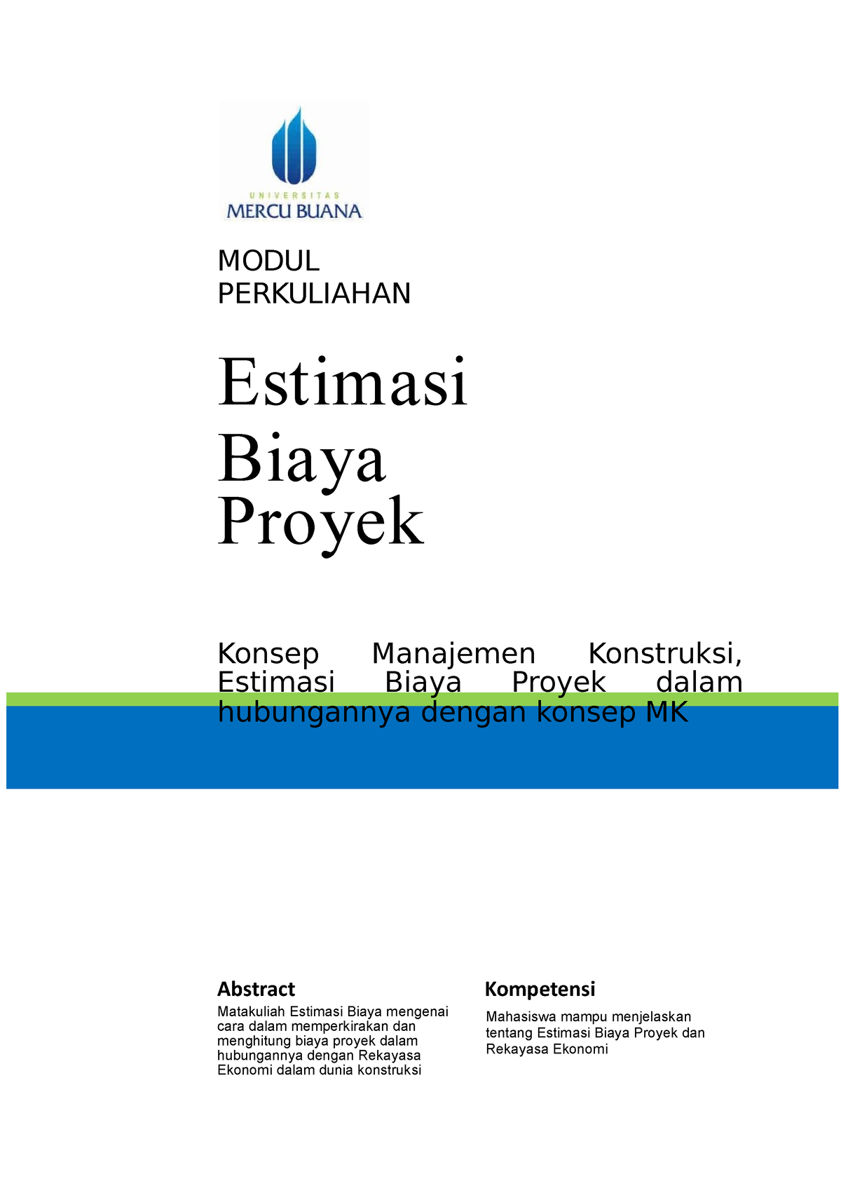 Modul 1 Estimasi Biaya Proyek Modul Perkuliahan Estimasi Biaya Proyek Konsep Manajemen 2718