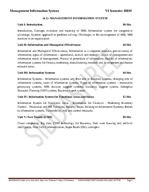 MIS 9 - It's lecture notes - Management Information Systems - Studocu