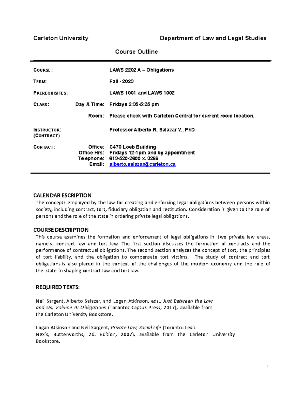 LAWS2202-A-Fall2023-Alberto Salazar - Carleton University Department of ...