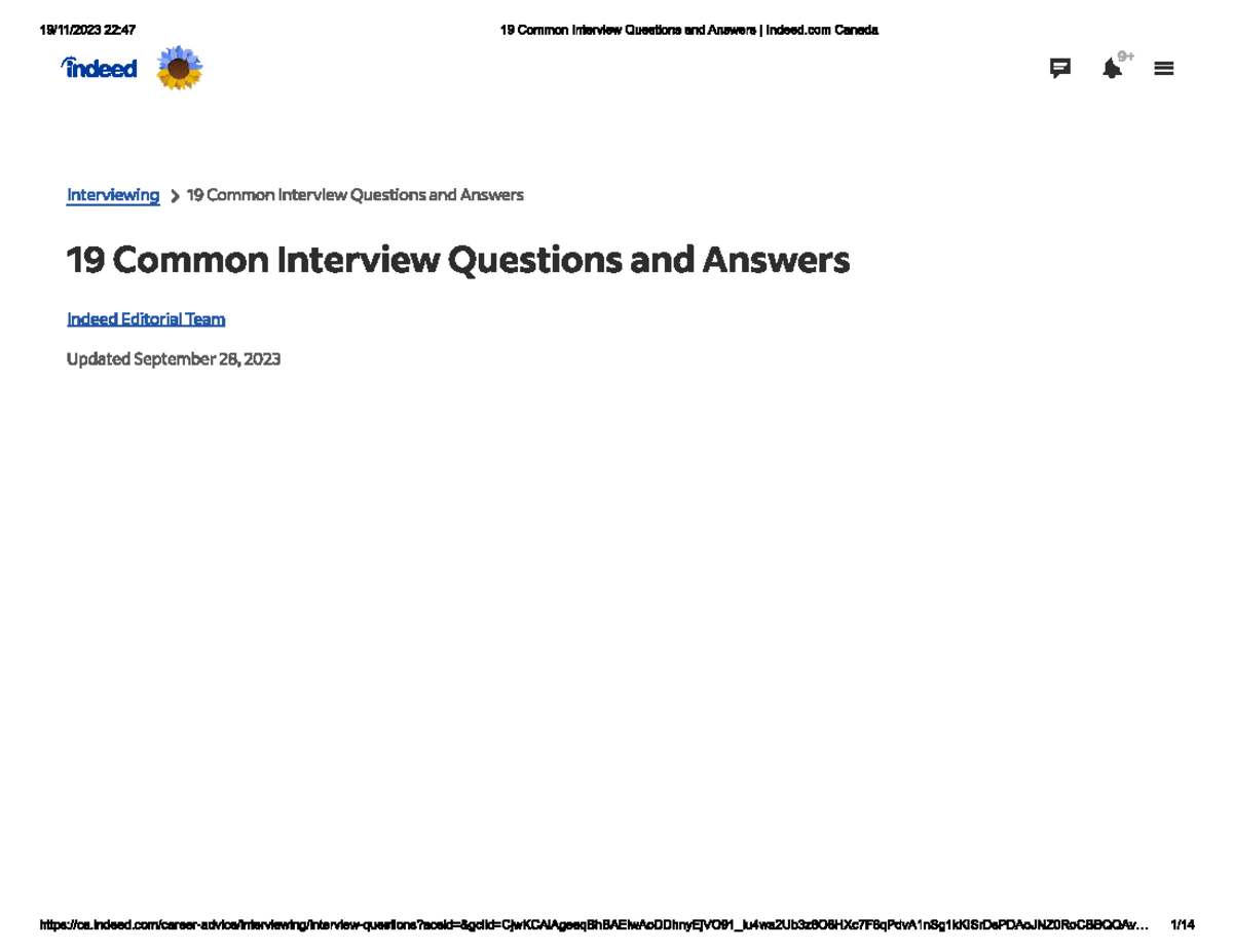 Interview - notes de cours - COR1001 - Studocu