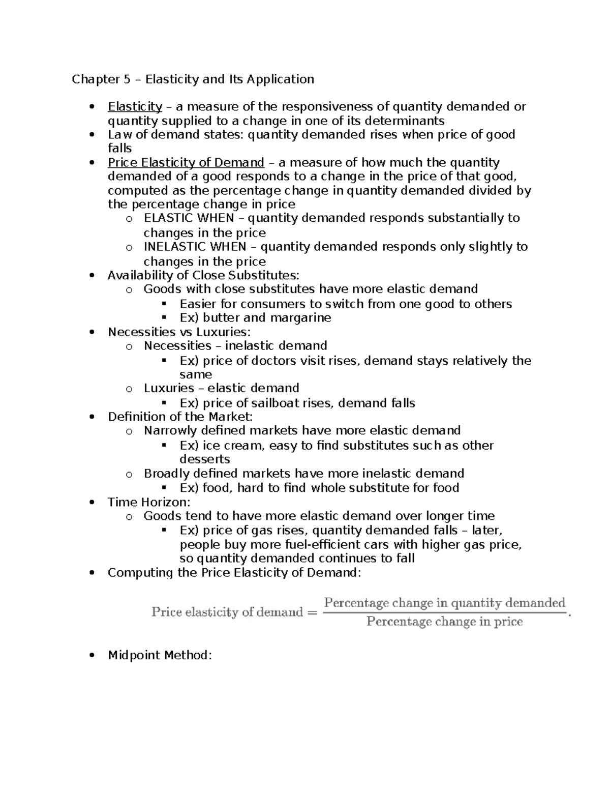 Chap 5 - Elasticity And Its Application - Chapter 5 – Elasticity And ...