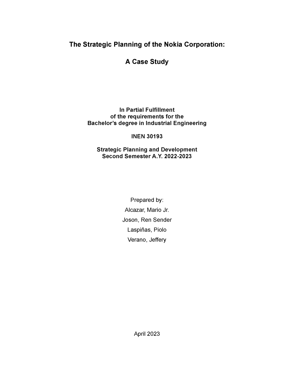 strategic management case study of nokia