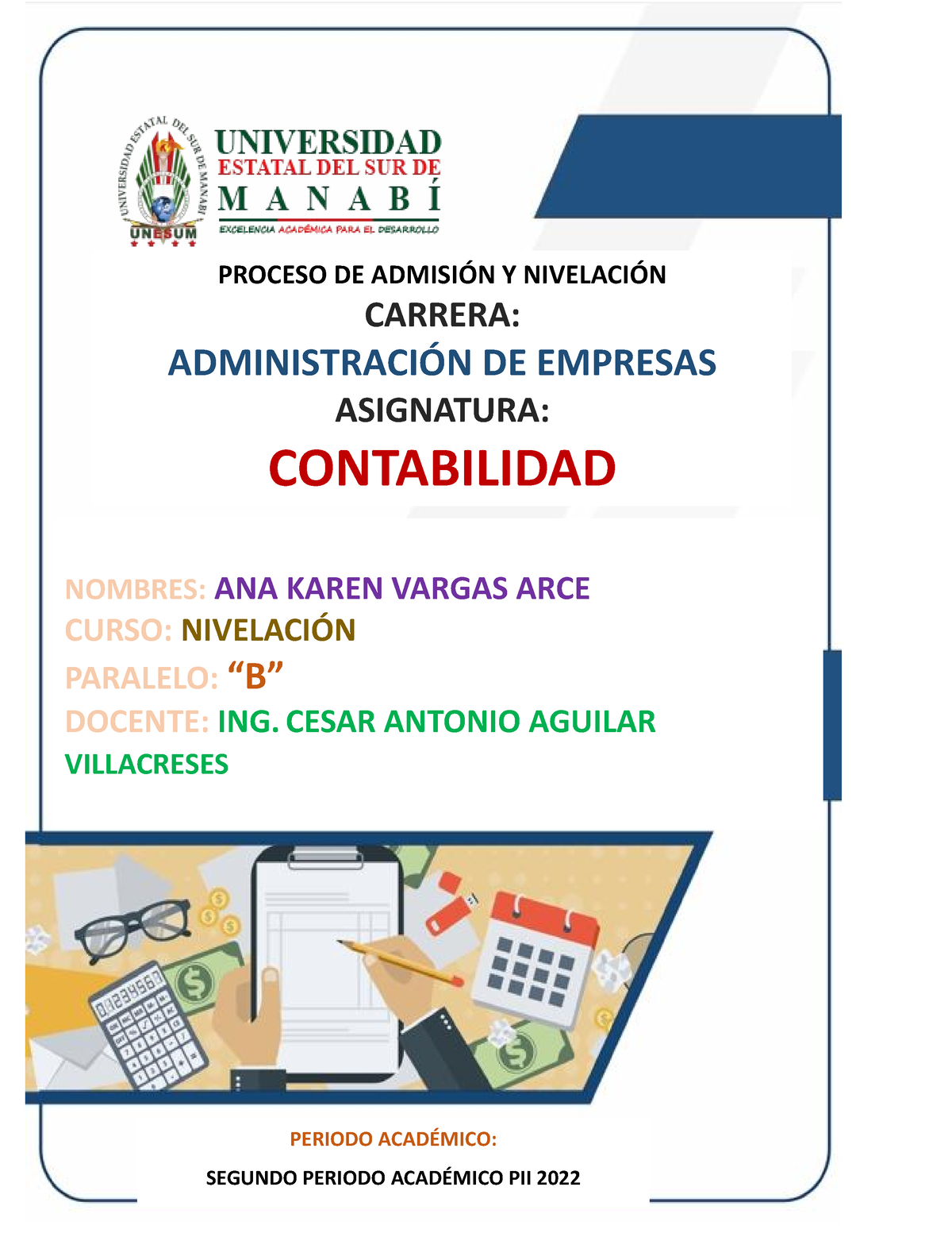 Tipos De Asientos Contables Proceso De Admisi N Y Nivelaci N Carrera