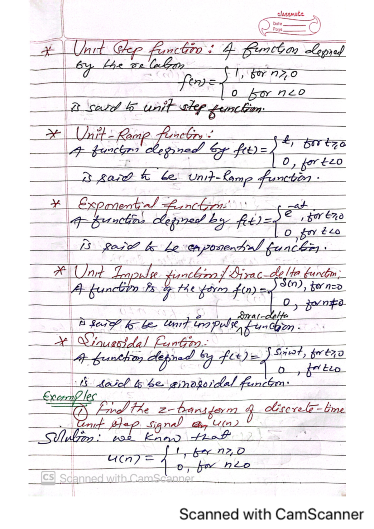 Applied Mathematics- Convolution theorem - classmate Date Page Unit ...