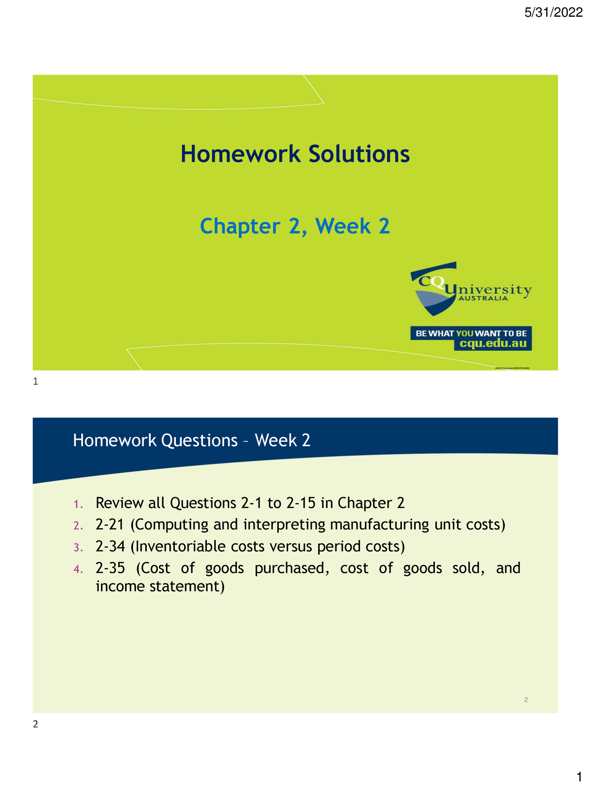 week 2 homework problems