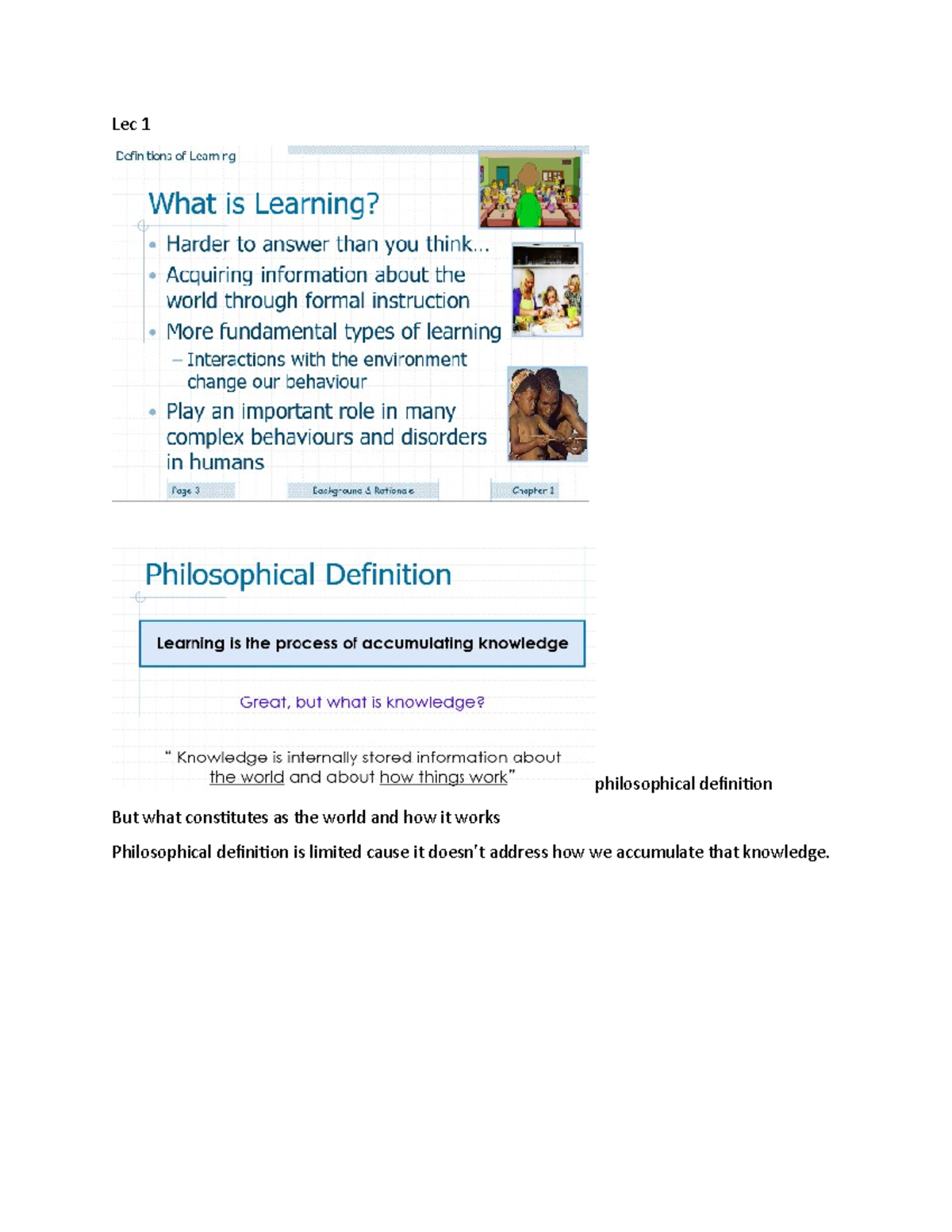 Lec 1 all the lecture notes you need for online - Lec 1 philosophical ...