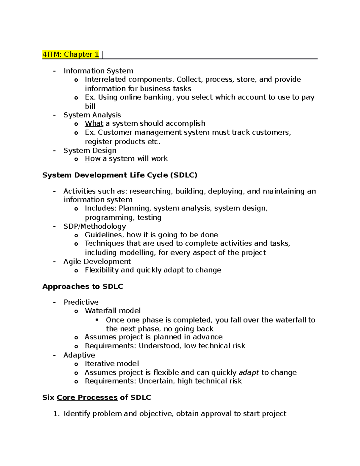 ITM - Chapter 1 - Lecture notes 1 - 4ITM: Chapter 1 | Information ...